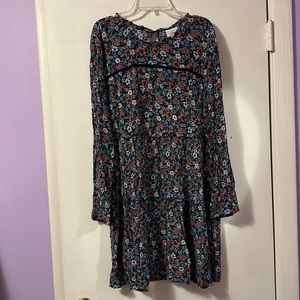 Floral tiered swing dress